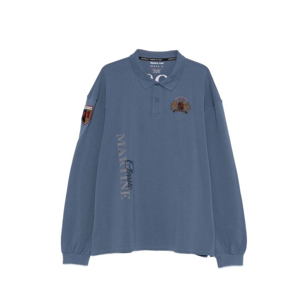 Martine Rose Blue Polo Shirts Men